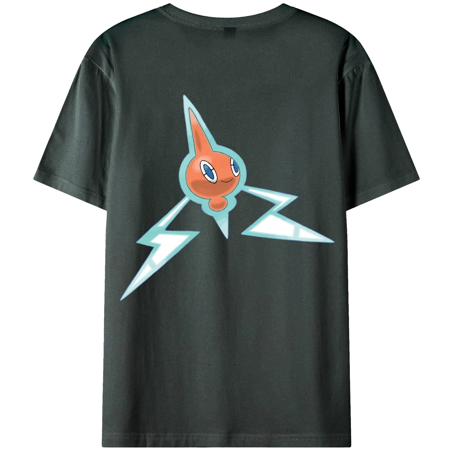（画像用） ポケットモンスター Pokémon 綿100％ メンズ半袖Tシャツ（バックプリント） 通気性